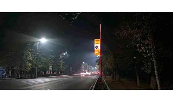 Вывеска на фонарный столб освещения или придорожную опору Алматы Almaty
