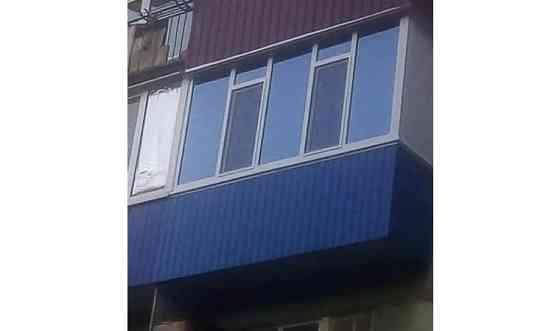 Обшивка балконов, окна, ремонт окон. Костанай