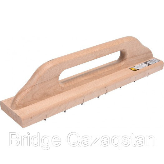 Скребок-рубанок, зубчатый 80х400мм / WOODEN PLASTERS AND AIRCRETE SCRAPER Атырау - изображение 1