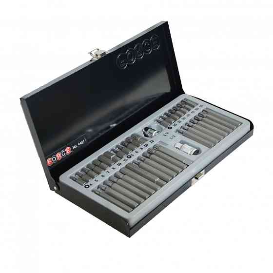 Набор битов, насадок HEX, TORX, SPLINE 40 ед. Force F-4401 Алматы