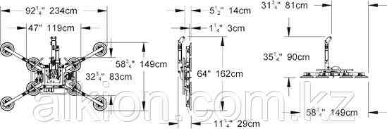 Вакуумный подъемник для стекла, 635 кг., Bohle "Wood's Powr-Grip®" Almaty