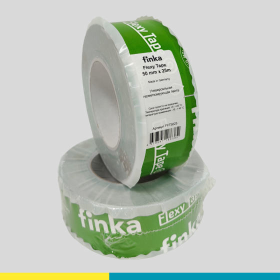 Армированный скотч для кровельных пленок и пароизоляции Finka Flexy Tape, 50 мм х 25 м Almaty