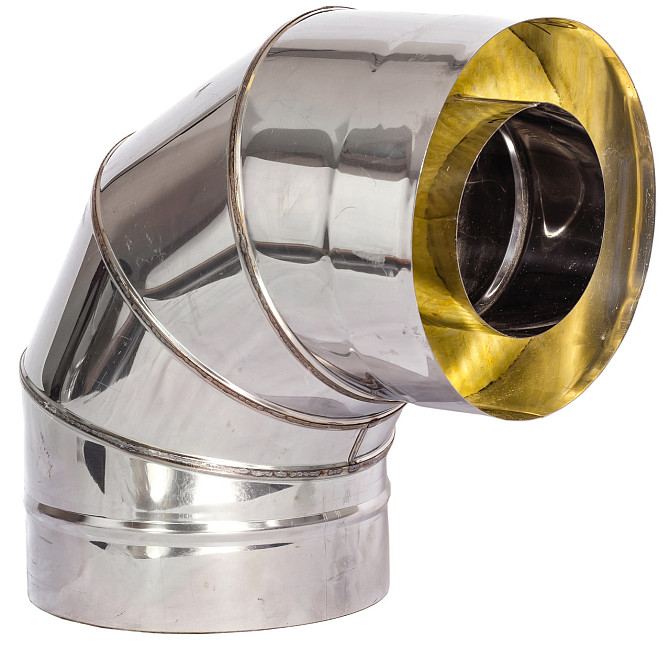 Отвод Термо (430, t0.5/430, t0.5) 90º, d150/D210(Раструб) Костанай - изображение 1