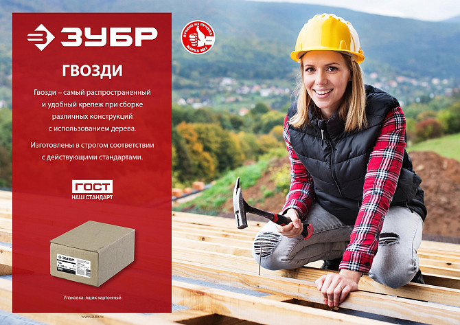 Гвозди ершеные чертеж № 7811-7120, коробка 5 кг серия «МАСТЕР» Усть-Каменогорск - изображение 2