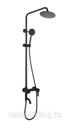 Стойка душевая колонна NOX-009-J BLACK с гусаком из нерж. стали SUS304 MIXXUS Уральск - изображение 1