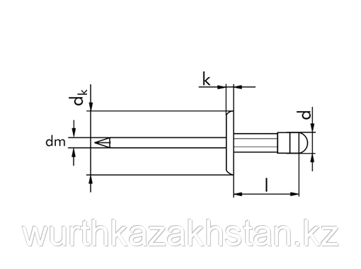 Заклепка ALU/ST 4,8Х10 Almaty - photo 2