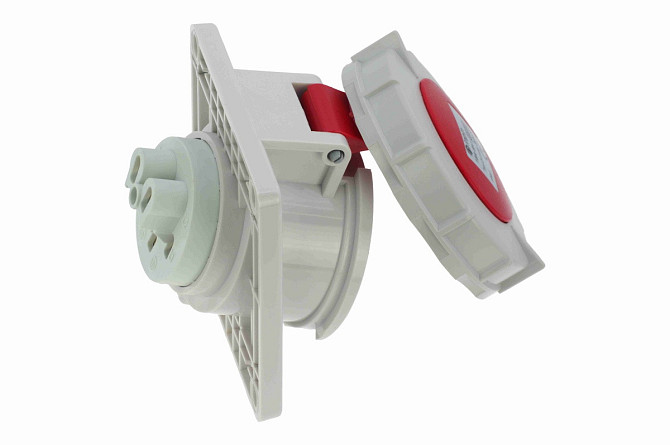CA1485 INPIN Розетка встраиваемая наклонная 16A/400V/3P+N+E/IP67 фланец 92x100 Алматы - изображение 2