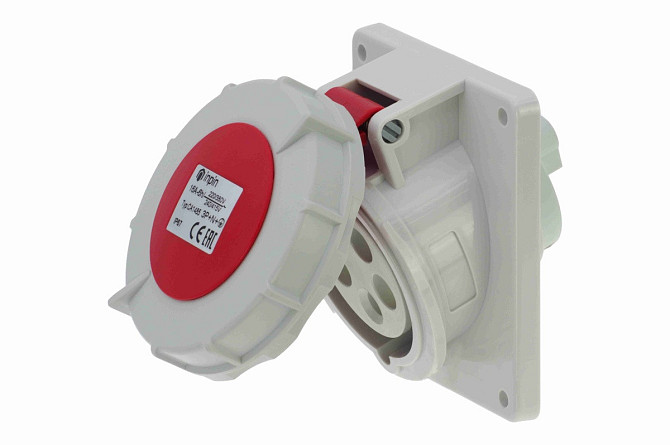 CA1485 INPIN Розетка встраиваемая наклонная 16A/400V/3P+N+E/IP67 фланец 92x100 Алматы - изображение 1