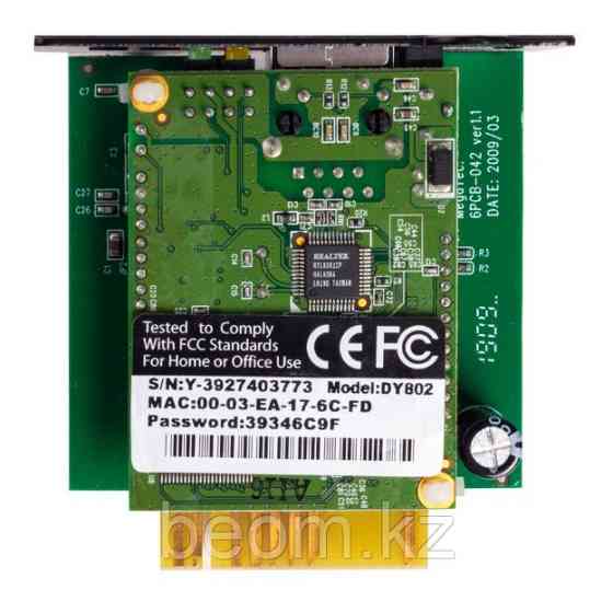 SNMP-карта Megatec DY802 для серии UPS SVC: PTS, RT, GT33, GT31, RM. Almaty