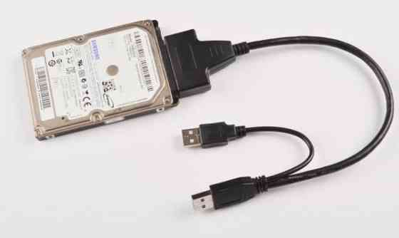 Контроллер , адаптер USB 2.0 to SATA SSD и HDD 2.5", двойной кабель подключения Astana