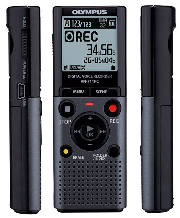 Диктофон цифровой Olympus VN-711PC, 2Gb, WMA, 1.6" LCD, USB, 2xAAA, Black-Gray Karagandy - photo 1