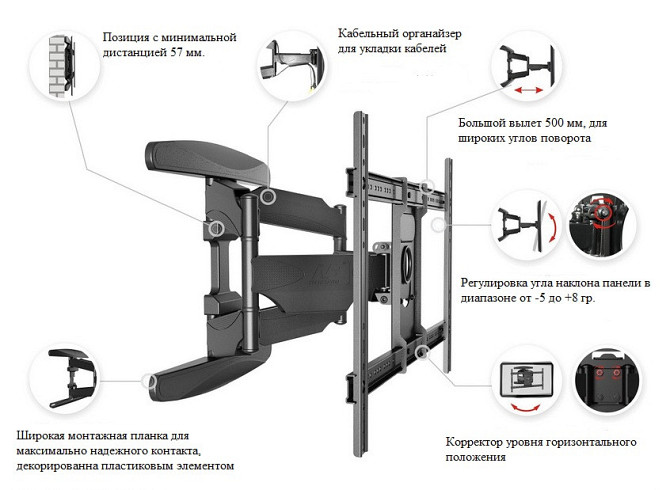 Кронштейн для телевизора COV L600 Алматы - изображение 1
