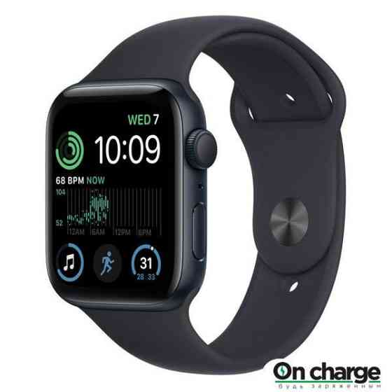 Apple Watch SE 2 GPS, 44 mm Midnight Aluminium Case with Sport Band (Midnight) Astana