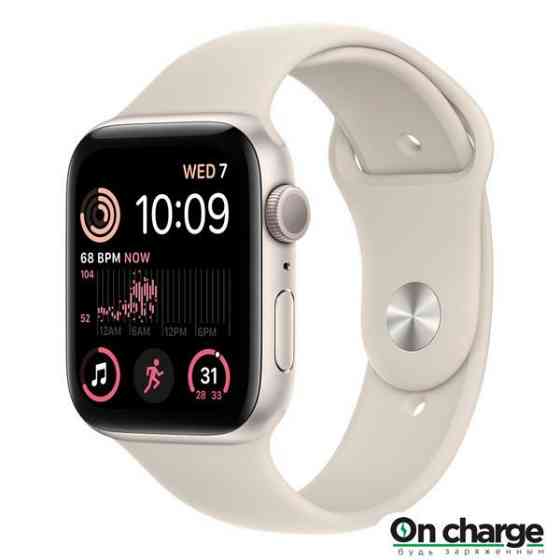 Apple Watch SE 2 GPS, 44 mm Starlight Aluminium Case with Sport Band (Starlight) Astana