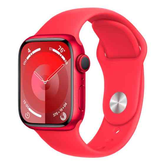 Apple Watch Series 9, 41mm, корпус из алюминия цвета (PRODUCT)RED, спортивный ремешок цвета (PRODUCT Astana