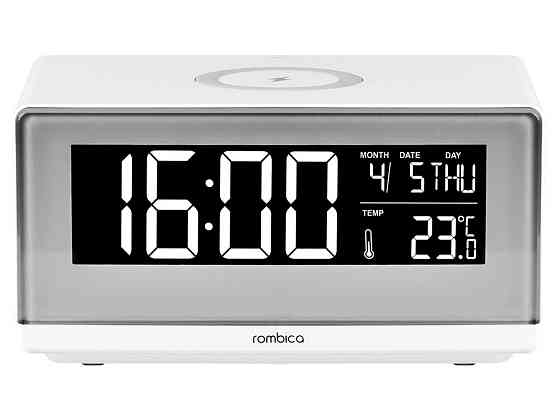 Часы с беспроводным зарядным устройством Rombica Timebox 2, белый Astana