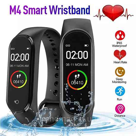 Фитнес-часы М4, смарт браслет smart watch, аналог mi band 4, треккер, сенсорные фитнес часы Astana