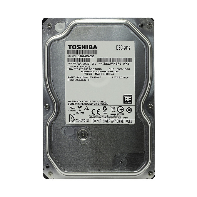 Жёсткий диск HDD 1Tb Toshiba P300 SATA6Gb/s 7200rpm 64Mb 3,5" HDWD110UZSVA Semey - photo 1
