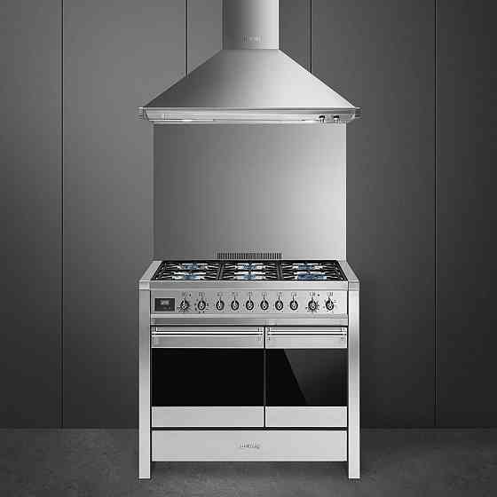 Отдельностоящий варочный центр, 100*60 см, 2 духовки Smeg A2-81 Almaty