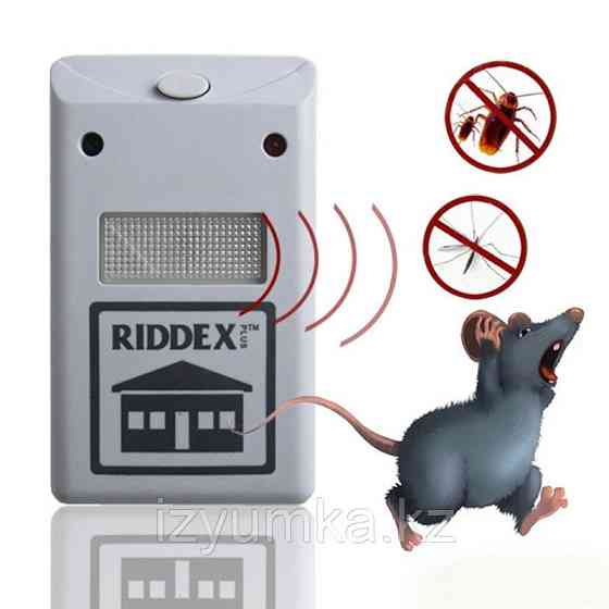 Ультразвуковой электронный отпугиватель насекомых и грызунов RIDDEX Павлодар