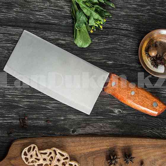 Нож топорик из нержавеющей стали с деревянной рукояткой PriorityChef 30 см Almaty