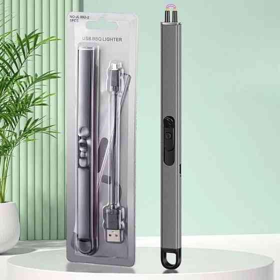 Электронная зажигалка с usb темна серая арт JL 892-2 Almaty