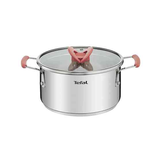 Набор посуды Tefal G720S604 (2100114427) серебристый/красный Almaty