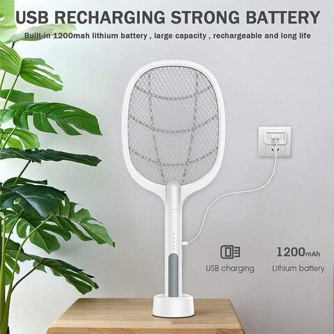 Мухобойка-ловушка насекомых 2-в-1 GECKO USB-C на подставке Ракетка-автомат Almaty - photo 2