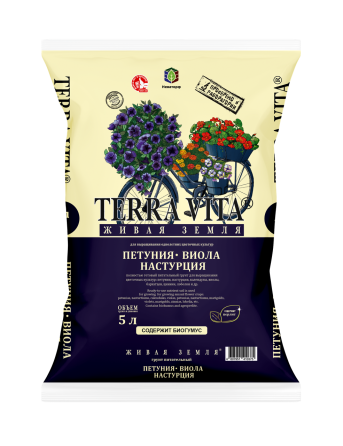 Живая Земля Петуния-Виола-Настурция 5 л TERRA VITA Астана