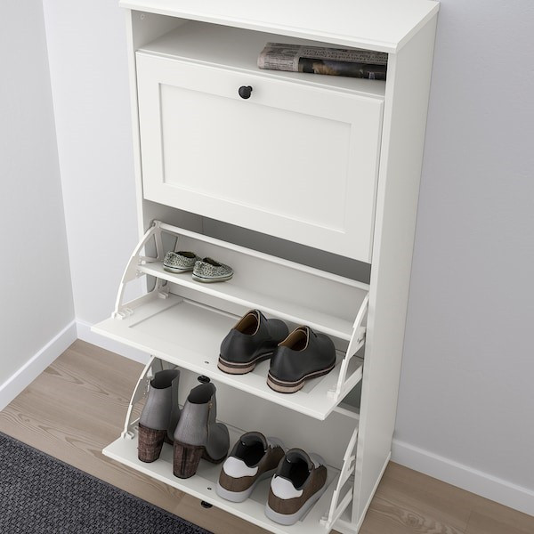 Галошница БРУСАЛИ 3 отделения, белый ИКЕА, IKEA Astana - photo 3