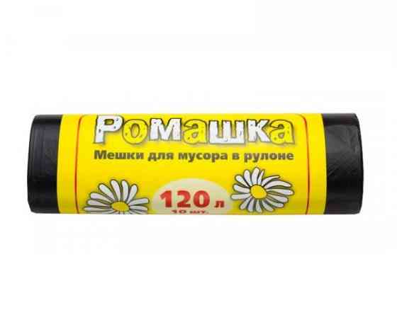 Мешки для мусора 120л.10шт. без завязок ПНД 16мкр Черный Astana