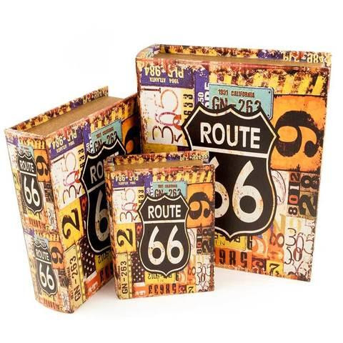 Набор деревянных шкатулок-книг Фолиант [комплект из 3 шт.] (Route 66) Almaty - photo 1