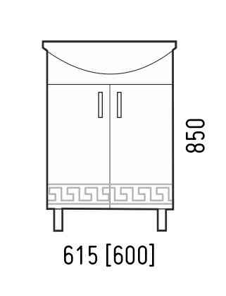 Тумба напольная Koral ОЛИМП 60 (Уют 60) K407327 белая Алматы