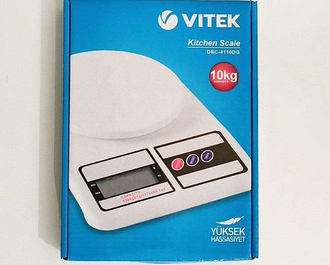 Весы кухонные VITEK DSC-4110DG, до 10,0кг Павлодар - изображение 3