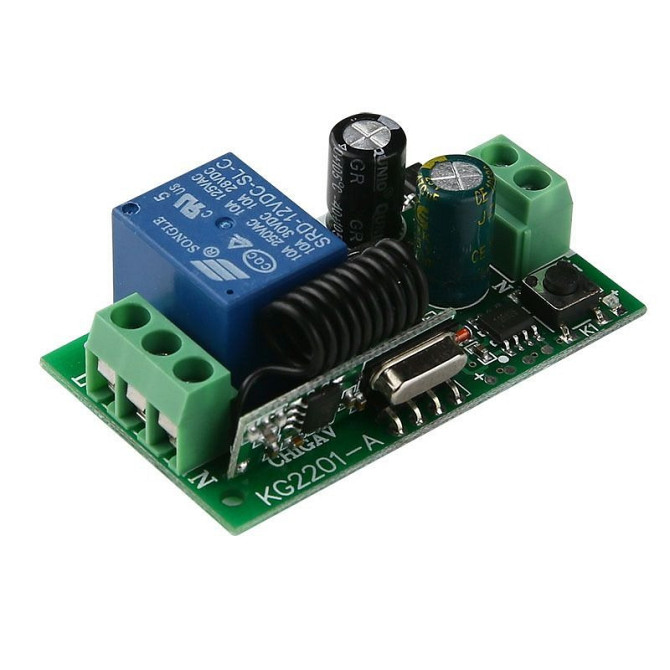 Радиоуправляемое реле 433 MHz 1 канал, 220В с 2 пультами управления Almaty - photo 3