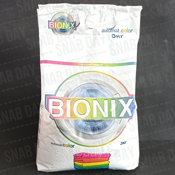 Стиральный порошок BIONIX для цветного белья (автомат) 3 кг. Almaty - photo 1
