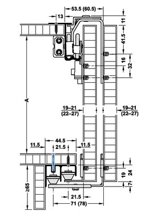Комплект Slido Classic 50 VF SR, для 2 дверных полотен, 19-21 мм Алматы
