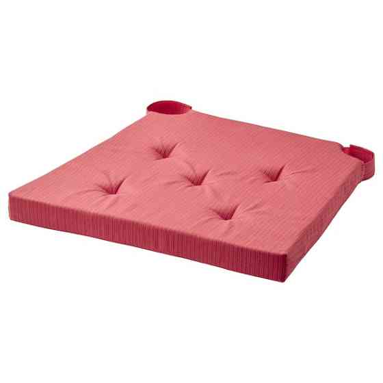 Подушка на стул ЮСТИНА красный ИКЕА, IKEA Astana