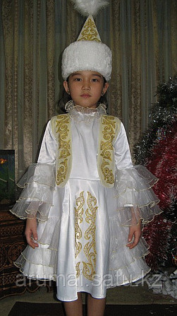 Платье для девочек в национальном стиле с казахским орнаментом Almaty - photo 2