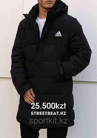 Куртка Adidas длин чер бок замок А-21 Almaty