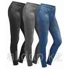 Леджинсы - Слим джеггинсы (Slim Jeggings), черные, L-XL Almaty