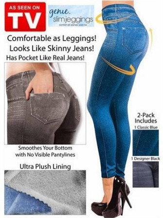 Леггинсы Slim Jeggings Синие (Слим Джеггинс) Almaty - photo 4