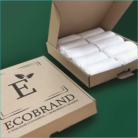 Набор мужских носков "ECOBRAND" Белые 10 пар (Размер 39-41) Almaty - photo 4