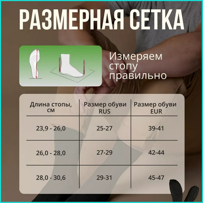 Набор мужских носков "ECOBRAND" Черные 10 пар (Размер 45-47) Алматы - изображение 3