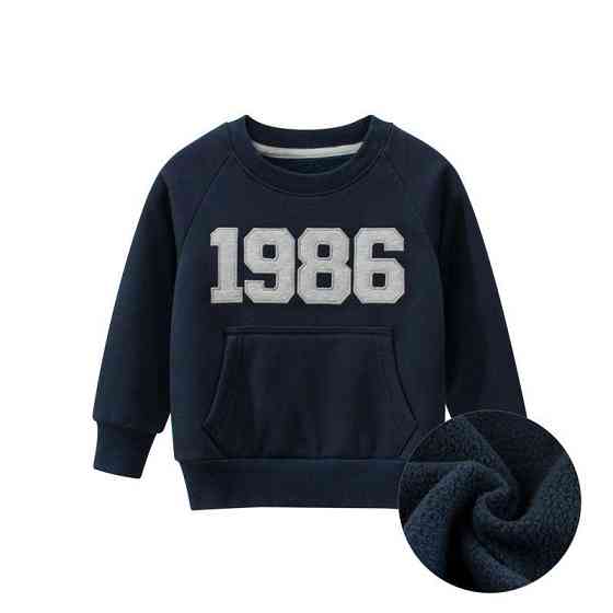 Утепленный свитшот 1986 черный. Размеры: на 3-5 лет, 7 лет Almaty