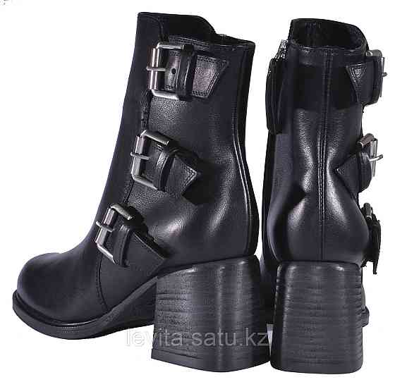 Полусапожки VIC MATIE TRONC. SANTOS 101 BLACK LADIES LOW BOOT LEATHER UPPER RUBBER SOLE 64039118(38) Almaty