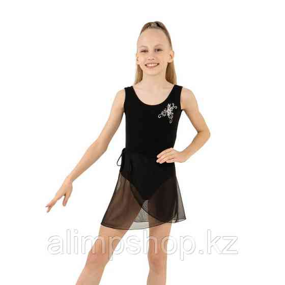 Юбка гимнастическая Grace Dance, с запахом, р. 26-28, цвет чёрный 10 шт, 38-40, 140, 152, 146 Almaty