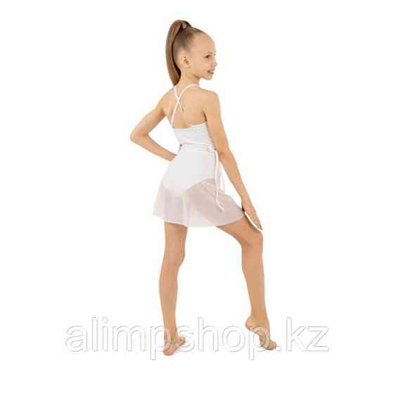 Юбка гимнастическая Grace Dance, с запахом, р. 26-28, цвет белый 4 шт, 34-36, 122, 140, 134, 128 Almaty
