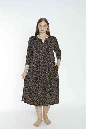 Платье домашнее женское* 3XL - 52/54, Черный Астана