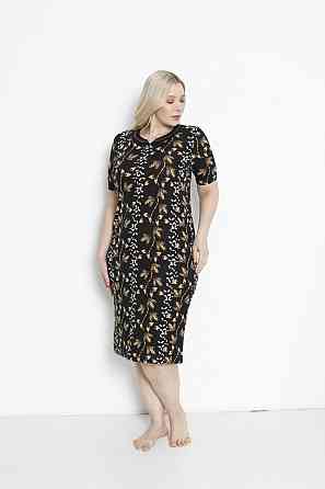 Платье домашнее женское* 2XL - 50/52, Черный Астана